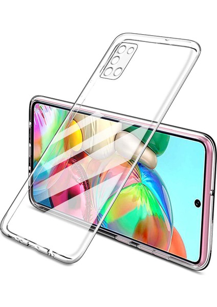 Samsung Galaxy A31 (A315) Kılıf Kamera Korumalı Silikon Şeffaf Arka Kapak