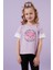 Pamuklu Baskılı Bisiklet Yaka T Shirt Kız Çocuk T Shirt 6211038 2