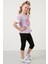 Pamuklu Baskılı Bisiklet Yaka T Shirt Kız Çocuk T Shirt 6211038 3