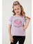 Pamuklu Baskılı Bisiklet Yaka T Shirt Kız Çocuk T Shirt 6211038 4