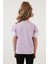 Pamuklu Baskılı Bisiklet Yaka T Shirt Kız Çocuk T Shirt 6211038 5