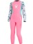 Çocuk Dalış Takımı Wetsuit Şnorkel Sörf Mayo Tulum Anti-Uv UPF50+ Pembe M (Yurt Dışından) 1