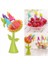 Plastik Meyve Çatal Ayçiçeği 5 Kuşlar Çatal Set 1