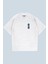 Crane Beyaz Oversize T-Shirt 2