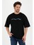 No Bad Vibes Siyah Oversize T-Shirt 3