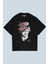 Rose Sculpture V2 Siyah Oversize T-Shirt 1