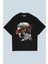 Rose Sculpture Siyah Oversize T-Shirt 1