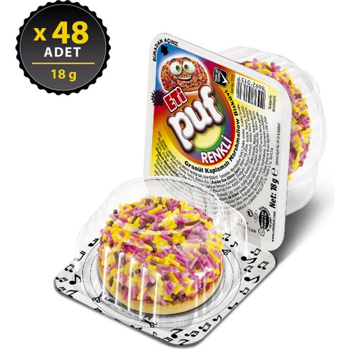 Eti Puf Renkli 18 g x 48 Adet