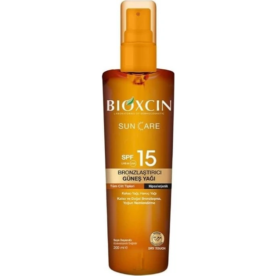 Bioxcin Sun Care Bronzlaştırıcı Güneş Yağı SPF15 200 ml