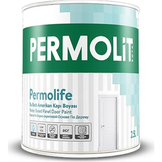 Permolit Panel Kapı Boyası 2,5 Lt Beyaz Permolit Permolife