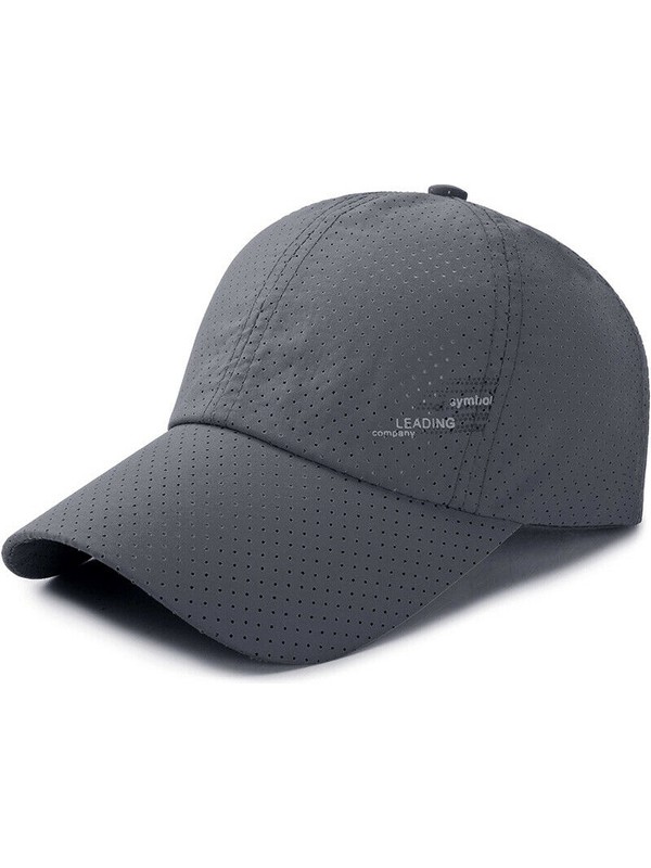 Luxuitems Delikli Beyzbol Şapkası - Koyu Gri (Yurt Dışından)