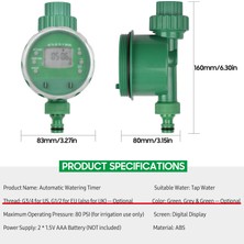 Kkmoon Otomatik Zamanlayıcılı Dijital Ekran Bahçe Sulama Kontrol Aleti - Yeşil (Yurt Dışından)