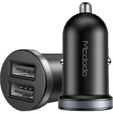 Mcdodo CC-6601 12W 2x USB Girişli Araç Içi Çakmak Şarj  5V 2.4A-SIYAH