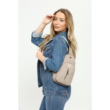 Luvenis Kadın Krinkıl Body Bag Çapraz Askılı Sırt ve Omuz Çantası