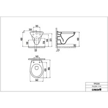 Creavit TP320 - Gömme Rezervuar Asma Klozet Seti 5 Li