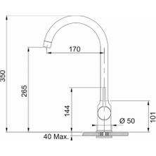 Dominox Malta Evye Armatürü Beyaz