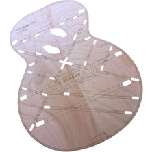 Perfk 43 "bitmemiş Ahşap SJ200 Varil Gitar Vücut Şablonu Luthier Dıy Aksesuar (Yurt Dışından)