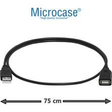 Microcase Hızlı USB 2.0 Uzatma Kablosu Dişi-Erkek Adaptör - 75 cm AL2855