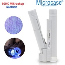 Microcase Mini El ve Cep Mikroskop Skalasız Işıklı 100X - AL2735