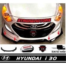 Kvkbesi Body Kit Ön Lip 3 Parça Hyundai I30 Uyumlu Parlak Siyah