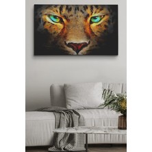 Dünyatablo Gerçekçi Çita Gözleri Yağlıboya Görünüm Kanvas Duvar Tablosu