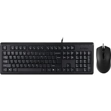 Moraksesuar A4 Tech Klavye Mouse Seti Kablolu Q USB KR-9276 Siyah