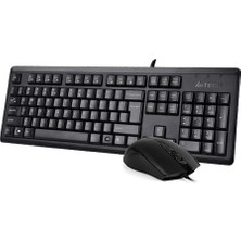 Moraksesuar A4 Tech Klavye Mouse Seti Kablolu Q USB KR-9276 Siyah