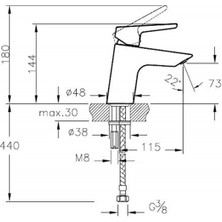Artema Marin S A42456 Lavabo Bataryası Krom