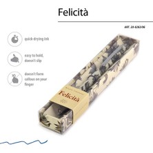 Bruno Visconti 'Felicita' Tükenmez Kalem Mavi 0.7 Mm. Kutulu Metal Gövde Yeşil Desenli