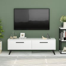 Cantek Dizayn Iki Kapaklı 120 cm Melisa Tv Ünitesi Beyaz-Beyaz