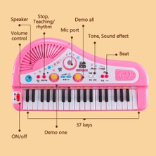 Kkmoon Çocuklar İçin 37 Tuşlu Elektronik Piyano - Pembe (Yurt Dışından)