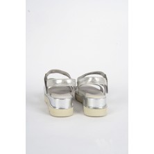 Mushoes Gümüş Hakiki Deri Kadın Sandalet 52-22