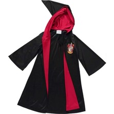 Harry Potter Gryffindor Kostümü Siyah Cübbe Pelerin Erkek Çocuk 11 - 12 Yaş Temalı