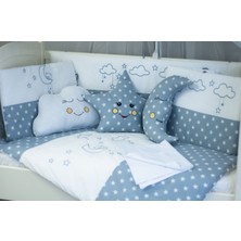 Kista Baby Park Yatak Bebek Uyku Seti Nevresim Takımı 70x110 Cloudy Mavi