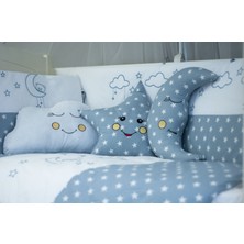 Kista Baby Park Yatak Bebek Uyku Seti Nevresim Takımı 70x110 Cloudy Mavi
