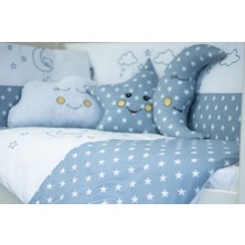 Kista Baby Park Yatak Bebek Uyku Seti Nevresim Takımı 70x110 Cloudy Mavi