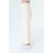 Soul 30007 Bel Lastikli Bol Paça 2 Iplik  Pantolon Bej