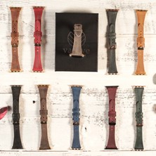 Vagave Apple Watch Uyumlu Kadın Crazy Deri Kordon 38 40 41 mm
