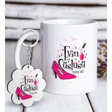 BK Kişiye Özel Evin Süslüsü Beyaz Kupa ve Anahtarlık Hediye Seti-1