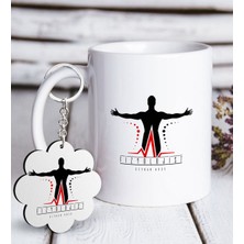 BK Kişiye Özel Mesleki Fizyolojist Beyaz Kupa ve Anahtarlık Hediye Seti-2