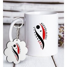 BK Kişiye Özel Mesleki Fizyolojist Beyaz Kupa ve Anahtarlık Hediye Seti-1