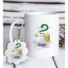 BK Kişiye Özel Mesleki Eczacı Beyaz Kupa ve Anahtarlık Hediye Seti-6