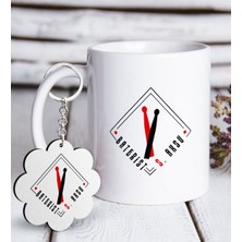 BK Kişiye Özel Mesleki Baterist Beyaz Kupa ve Anahtarlık Hediye Seti