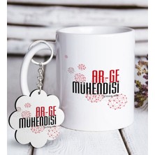 BK Kişiye Özel Mesleki Ar-Ge Mühendisi Beyaz Kupa ve Anahtarlık Hediye Seti-1