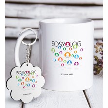 BK Kişiye Özel Mesleki Sosyolog Beyaz Kupa ve Anahtarlık Hediye Seti