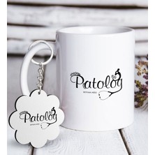 BK Kişiye Özel Mesleki Patolog Beyaz Kupa ve Anahtarlık Hediye Seti