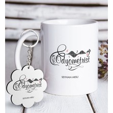 BK Kişiye Özel Mesleki Odyometrist Beyaz Kupa ve Anahtarlık Hediye Seti