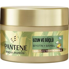 Pantene Saç Bakım Maskesi UzunGüçlü Keratin Koruyucu Bambu + Biyotin 160 ml