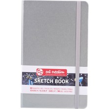 Talens Sketchbook Sert Kapak Eskiz Çizim Defteri 13X21 Cm. 140 Gr. 80 Yp. Metalik Gümüş