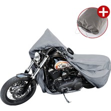Autozel Rks Newlight Gri Arka Çantalı Miflonlu Motosiklet Brandası